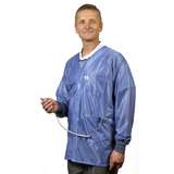 ESD-Safe Hallmark Jacket in OFX-100 Material with Grounding Key, Hi-Tech Blue, Medium, 32" Long redirect to product page